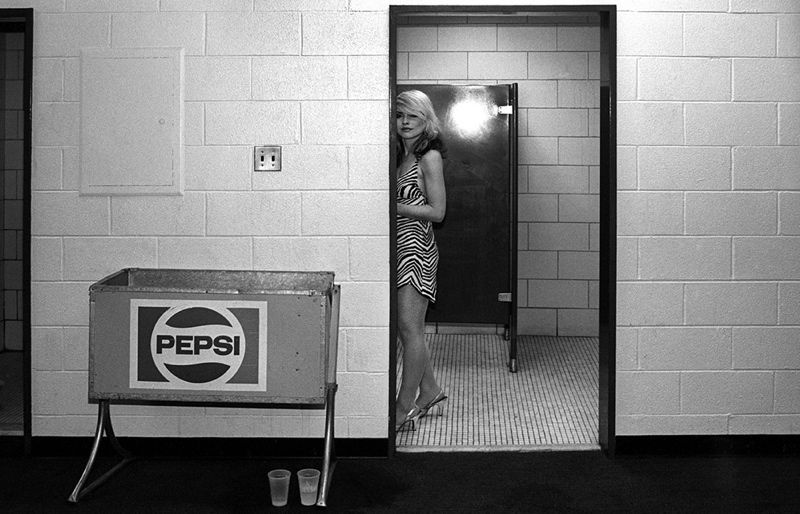 'Blondie Backstage ' 1978 By Martyn Goddard Giclée Print Framed In Black photo furniture