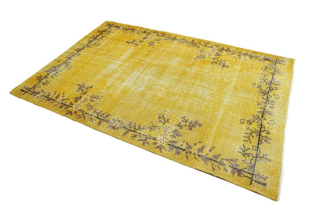 Turkish Rug, Vintage Area Rug, Yellow Floral Living Room Rug, Modern, Turkey Rug, Rugs, Oushak Rug, Wool Rug, Handmade, Rare photo for sale
