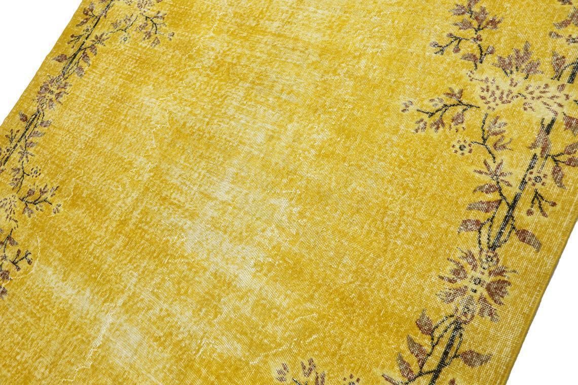 Turkish Rug, Vintage Area Rug, Yellow Floral Living Room Rug, Modern, Turkey Rug, Rugs, Oushak Rug, Wool Rug, Handmade, Rare photo Textiles