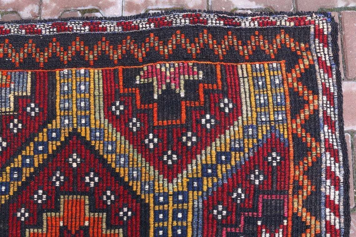 6.5x10.2, Flatweave Rug, Red Kilim Turkish Rug, Vintage Rug, Oushak Rug, Anatolian Rug, Area Rug, Wool Rug, Oriental Rug, Turkey Rug, Rugs photo vinterior