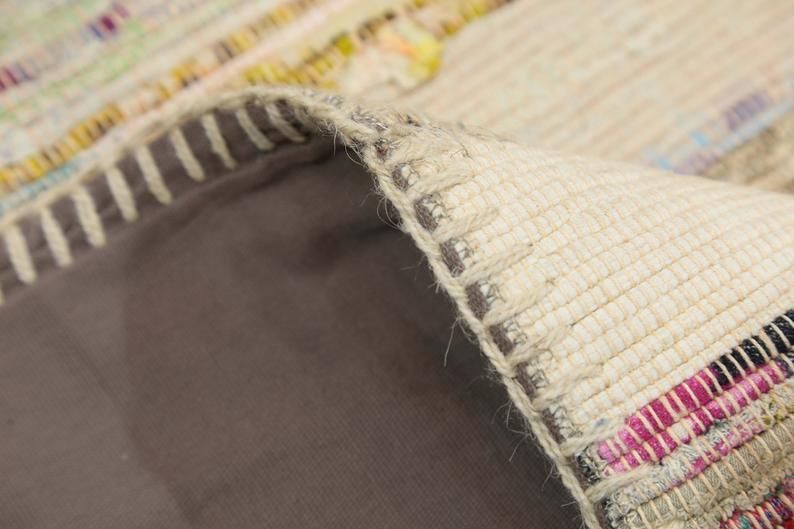 photo furniture Turkish Rug, Vintage Boho Chic, Area Rug, Oushak Rug, Cotton Rag Rug, Home Decor Rug, Carpet, Oriental Rug, Beige, Neutral Faded