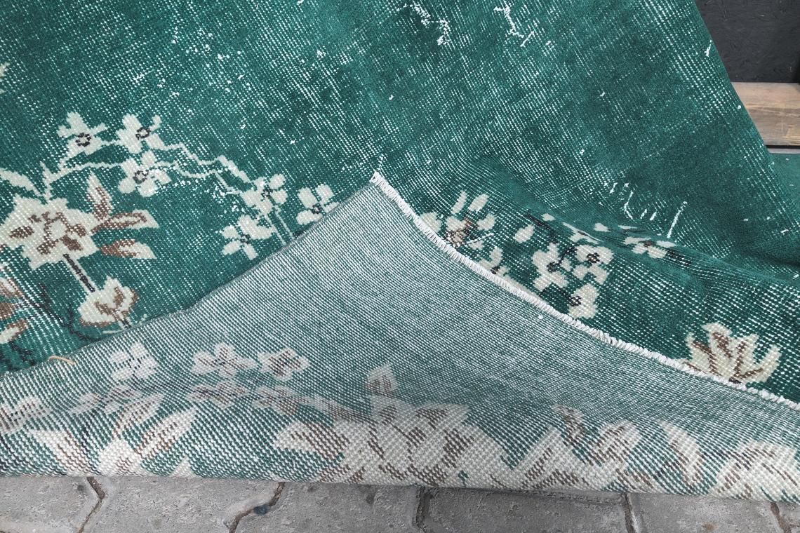 photo furniture Turkish Rug, Area Rug, Handmade Rug, Wool, Vintage Rug, Bohemian Rug, Farmhouse Rug, Floral, Oushak Rug, Authentic Rug, Carpet