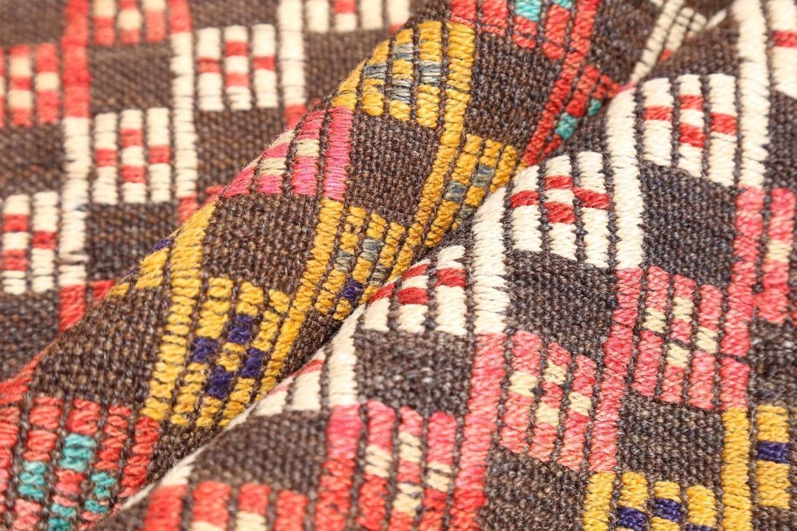 5.4x10.5, Turkish Kilim, Flatweave Rug, Vintage Kilim, Oushak Kilim, Wool, Handmade, Area Rug, Room Decor, Turkish, Geometric, Red, Orange photo vintage