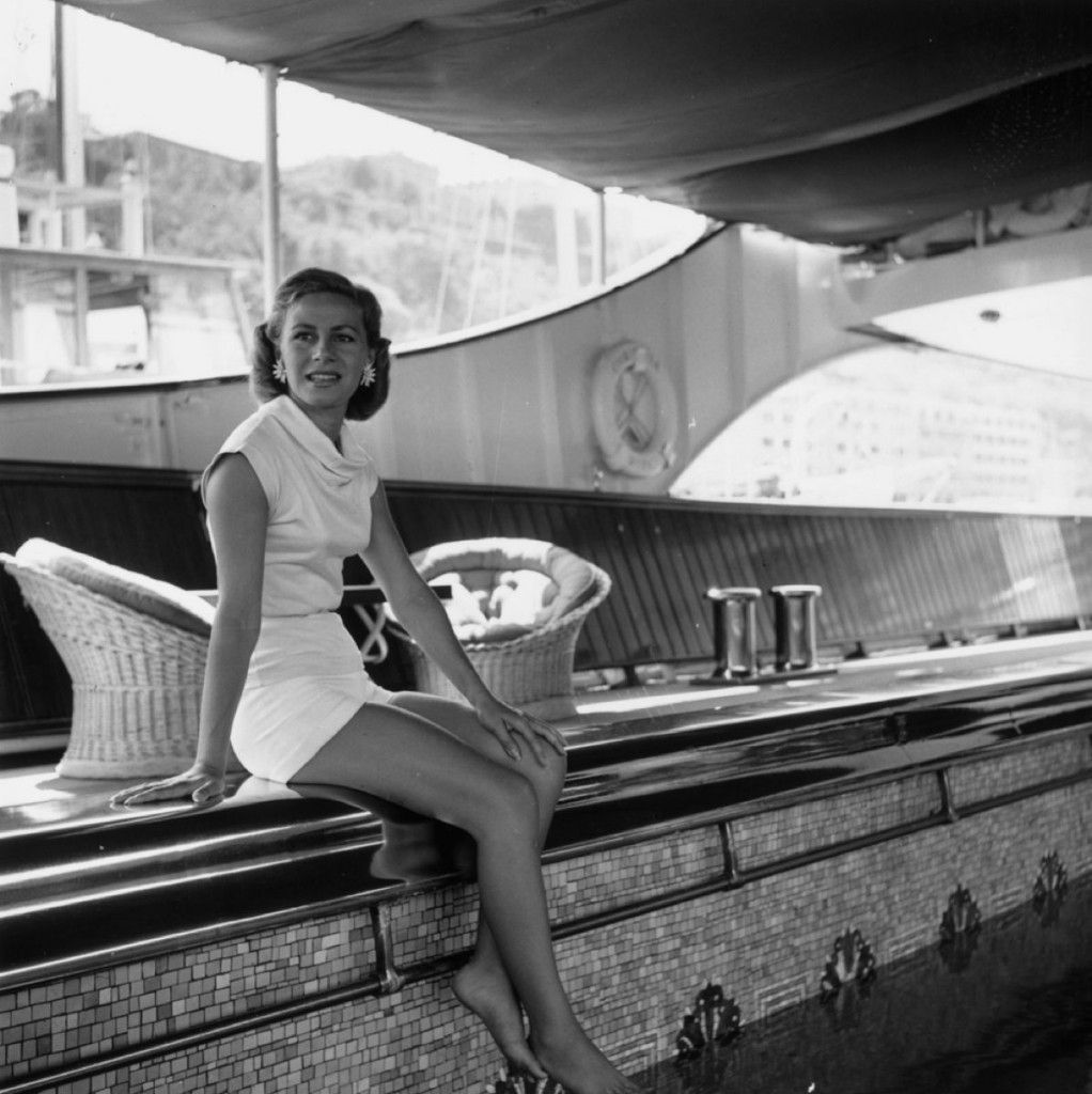 Slim Aarons 'Tina Onassis' 1958 Oversize Unframed Silver Gelatine Resin Print