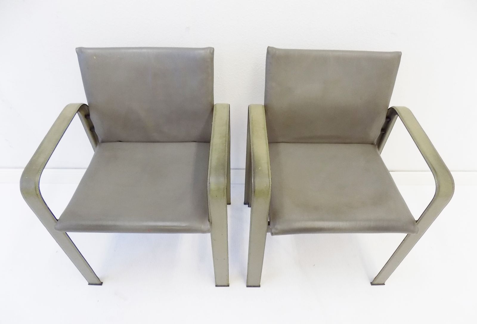 Furniture Matteo Grassi Golfo Dei Poeti Leather Armchair Set Of 2 photo