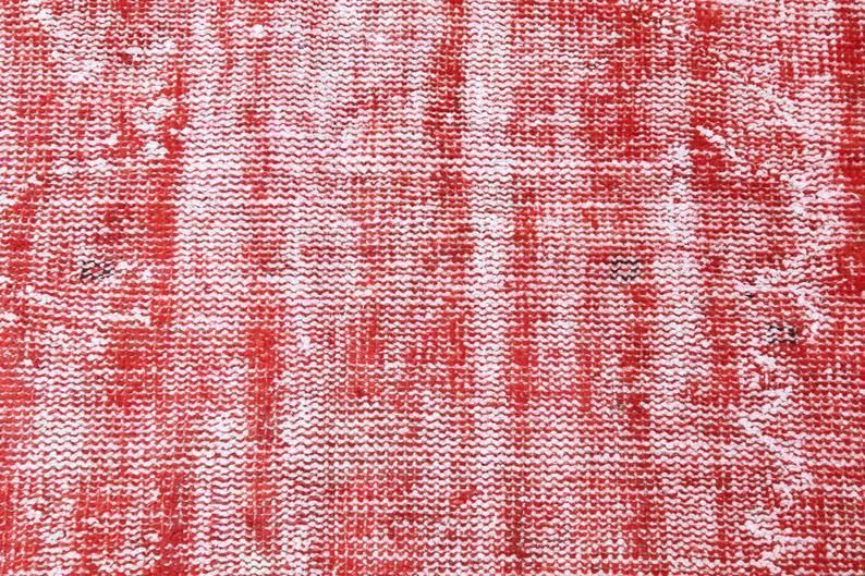 5.1x8.5, Vintage Distressed Red Turkish Rug, Vintage Area Rug, Wool Rug, Turkey Rug, Rugs, Modern, Contemporary Mid Century Farmhouse Decor photo 338.0