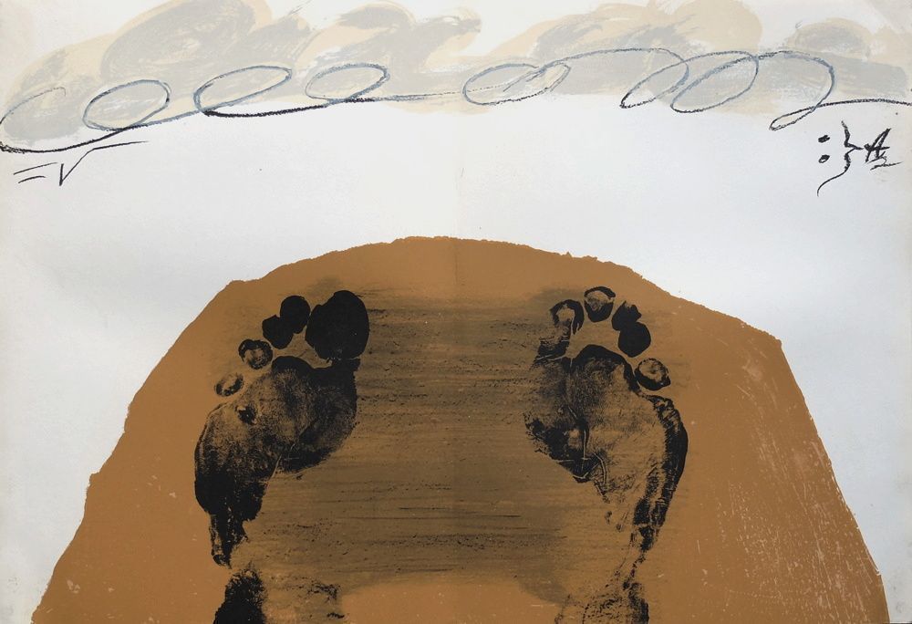 Tapiès Antoni   Lithograph   Composition 4 For Dlm 200
