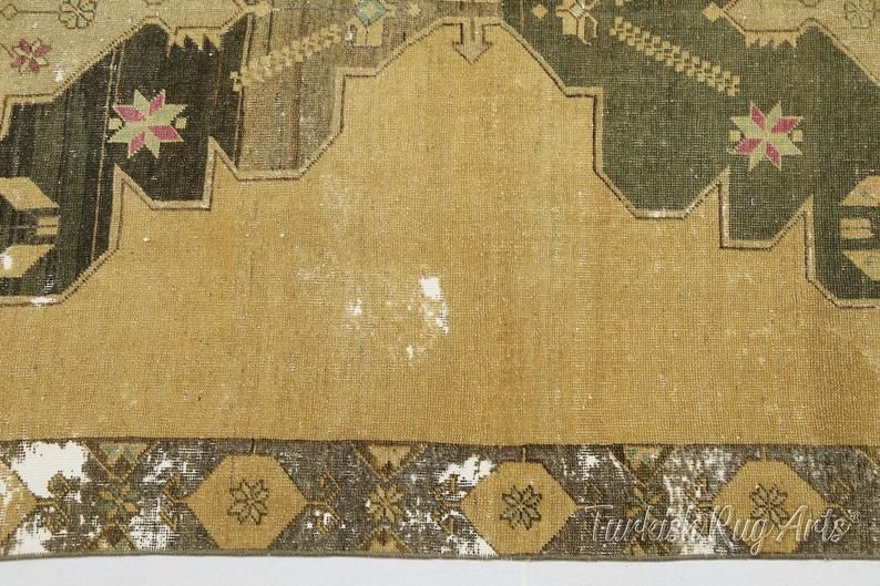 48x116 Ft, Hallway Runner, Wide, Turkish Runner, Vintage Runner, Wool, Handmade, Oushak Runner, Bohemian Runner, Red, Long Runner, Yellow photo buy
