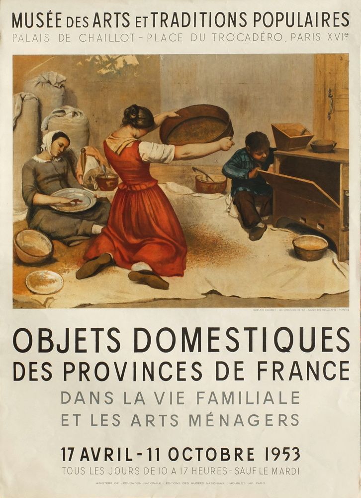 Courbet Gustave Mourlot Poster Museum Of Popular Arts And Traditions 1953