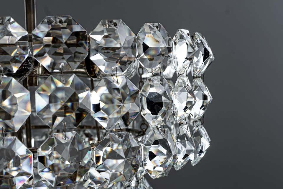 Beautiful Crystal Chandelier By Bakalowits & Sons, Vienna, 1960s photo Lighting