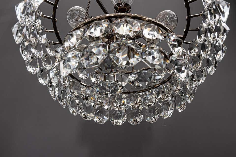 Lighting Beautiful Crystal Chandelier By Bakalowits & Sons, Vienna, 1960s photo