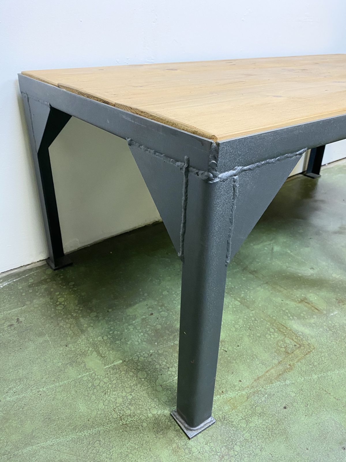 Black Industrial Coffee Table, 1970s photo furniture