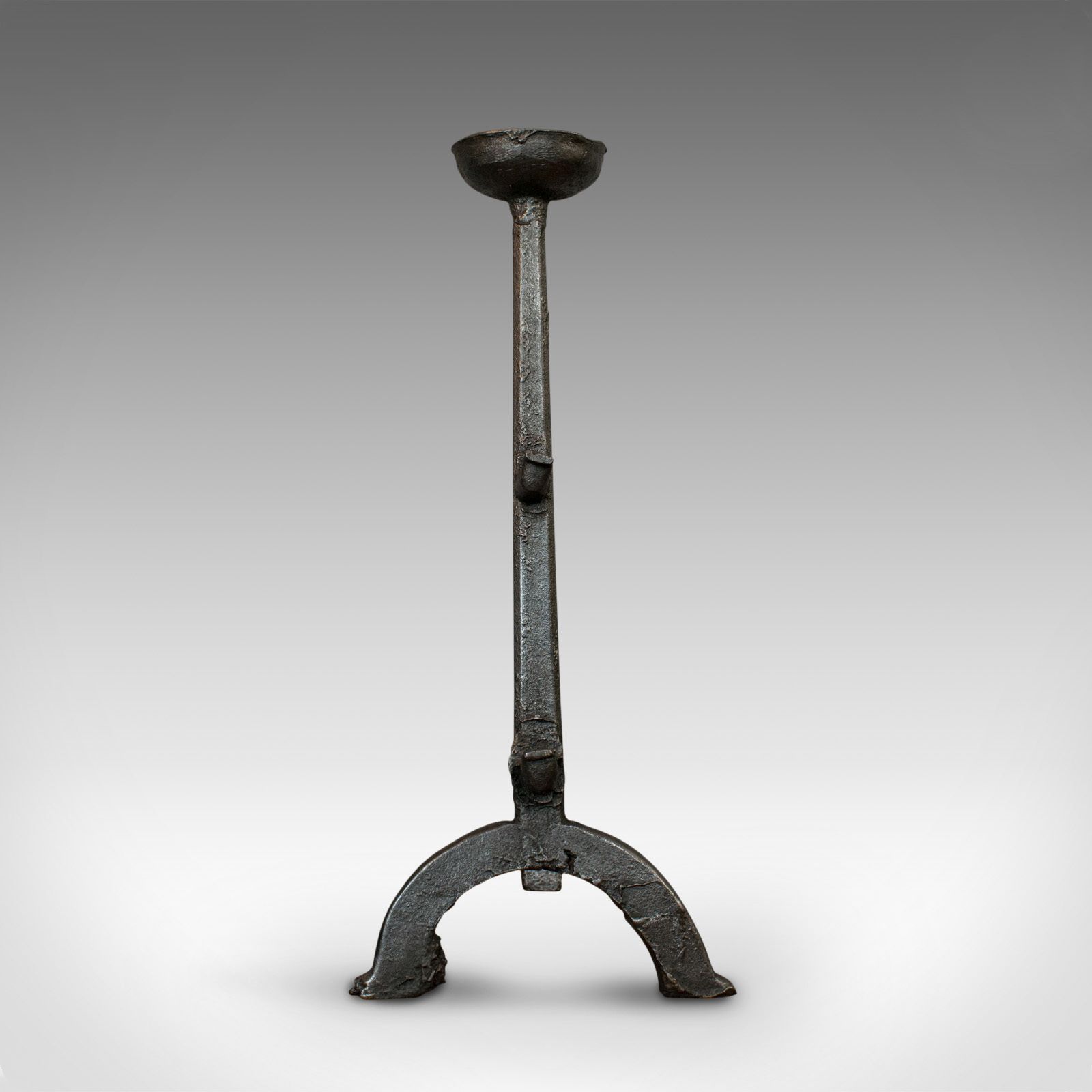Large, Antique Decorative Andiron, Iron, Fireside, Firedog, Candle, Georgian photo furniture