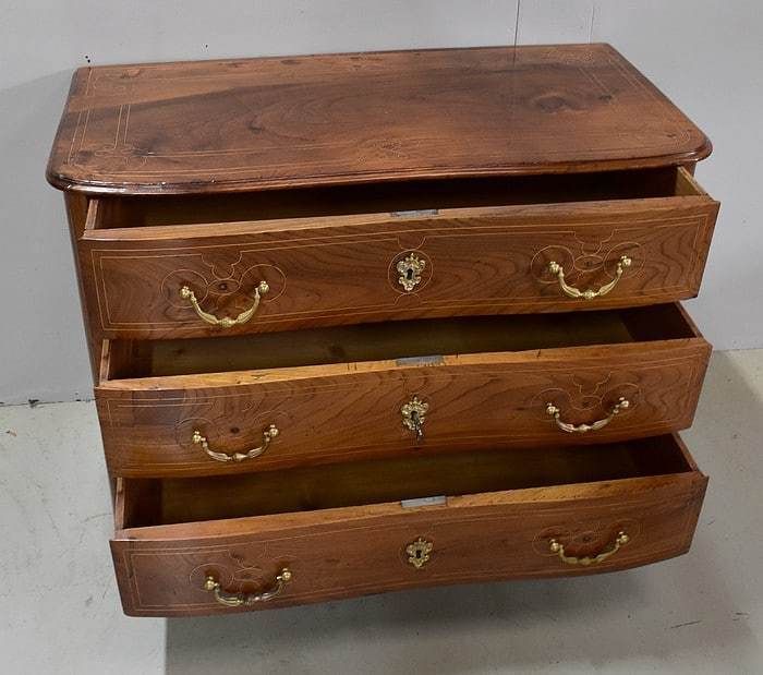 Property Chest Of Drawers In Solid Elm, Louis XIV Period   Mid 18th Century photo Furniture