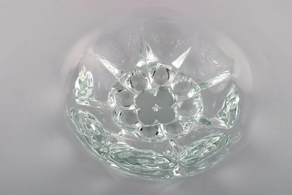 Scandinavian Glass Artist, Large Bowl In Mouth Blown Art Glass, 1960s 1970s photo Home Decor