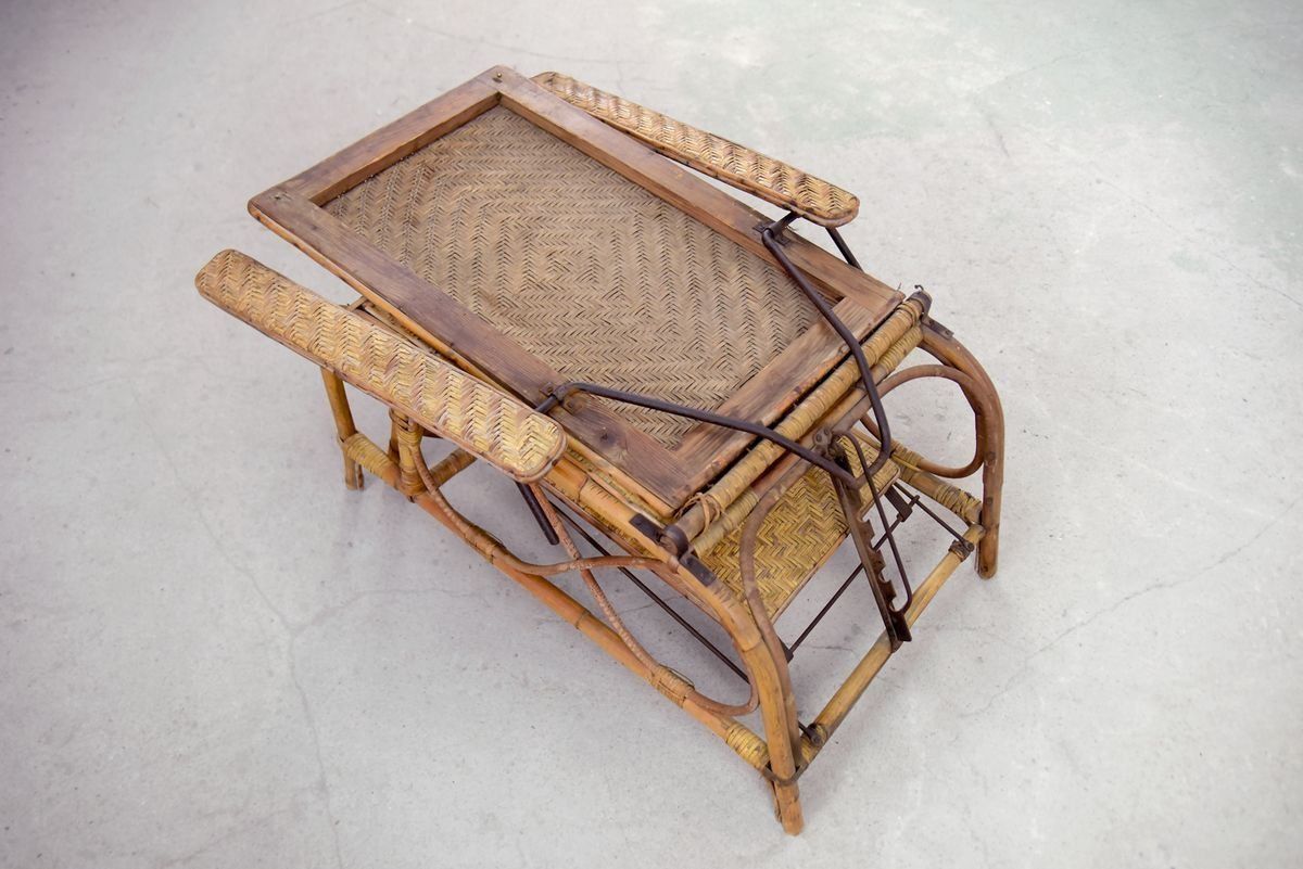 Vintage Bauhaus Rattan Chair With Ottoman By Erich Dieckmann, 1930s, Set Of 2 photo 1977.0