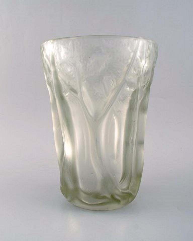 Josef Inwald, Large Art Deco "Dans La Forêt" Vase In Art Glass, 1930s