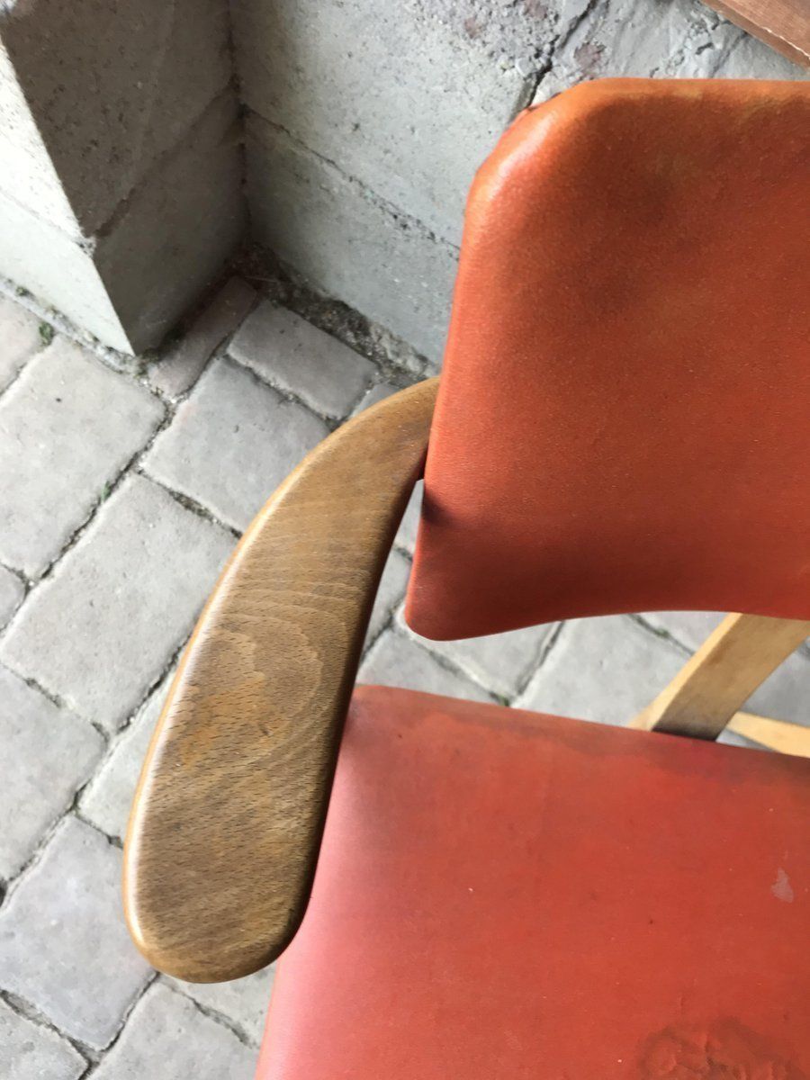 Art Deco Lajos Kozma Style Red Chairs, 1940s, Set Of 2 photo Furniture
