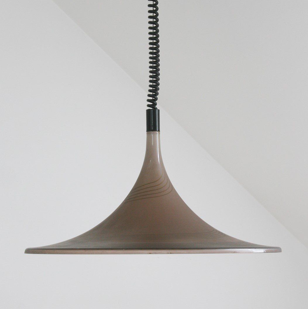 Vintage Trumpet Pendant Lamp From Meblo, 1970s