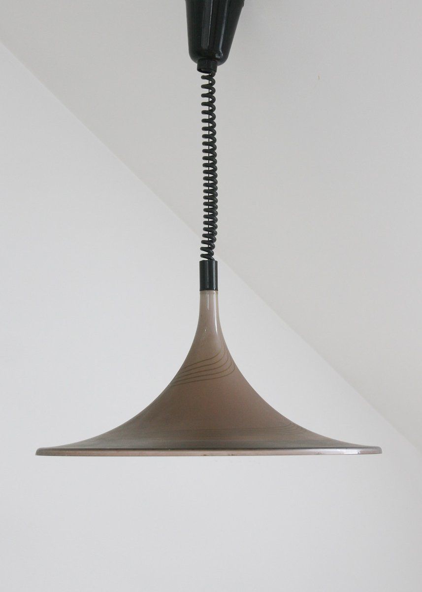Vintage Trumpet Pendant Lamp From Meblo, 1970s photo furniture