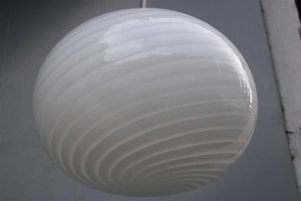 Oval De Majo Italian Murano Chandelier 1970s Italian Design Spiral Glass photo vinterior