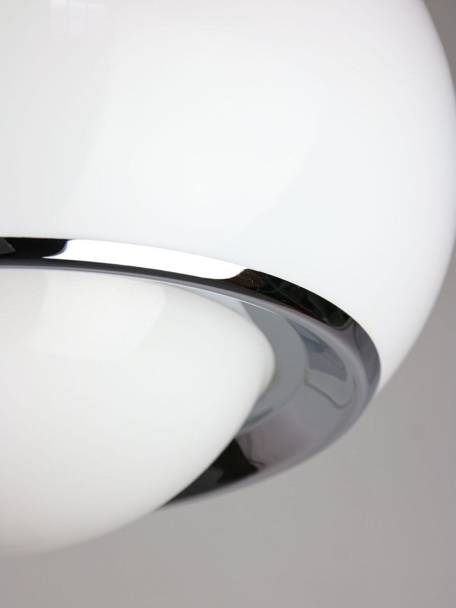Mid Century White Bud Pendant Lamp From Guzzini, 1980s photo for sale