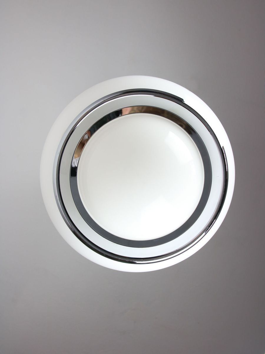 Mid Century White Bud Pendant Lamp From Guzzini, 1980s photo vinterior