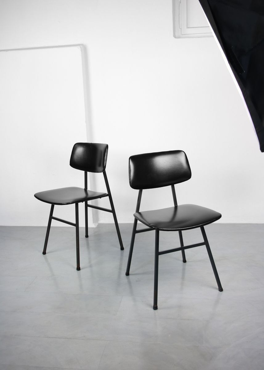 Mid Century Minimalist Dining Chairs By Niko Kralj, Set Of 2 photo 613.0
