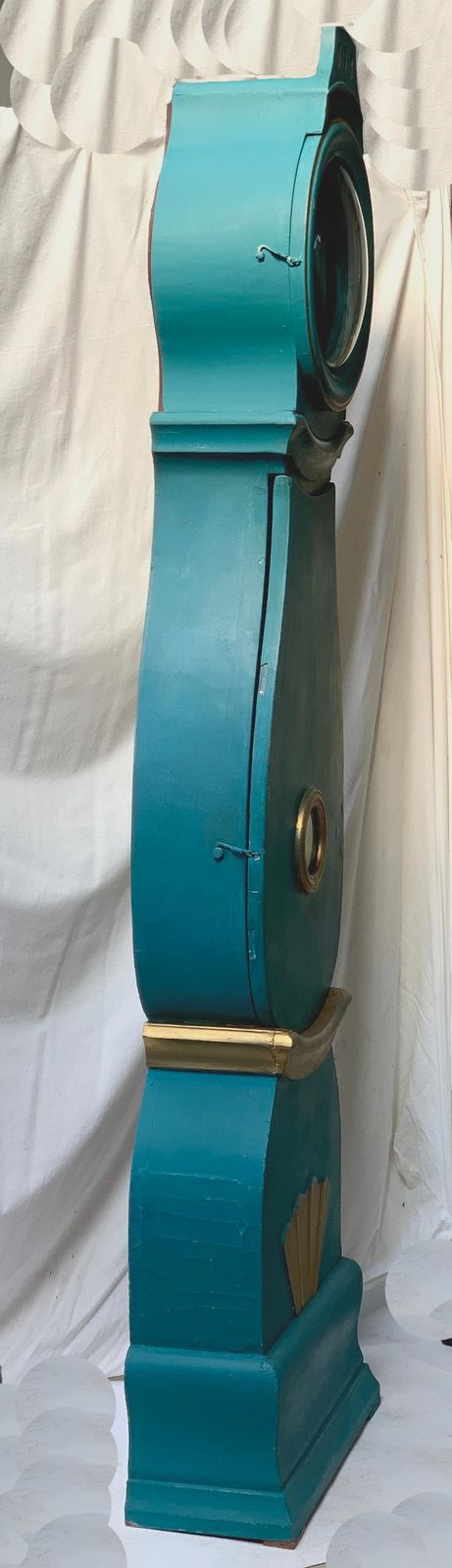 Swedish Mora Clock Turquoise Early 1800s Rydberg Antique photo for sale