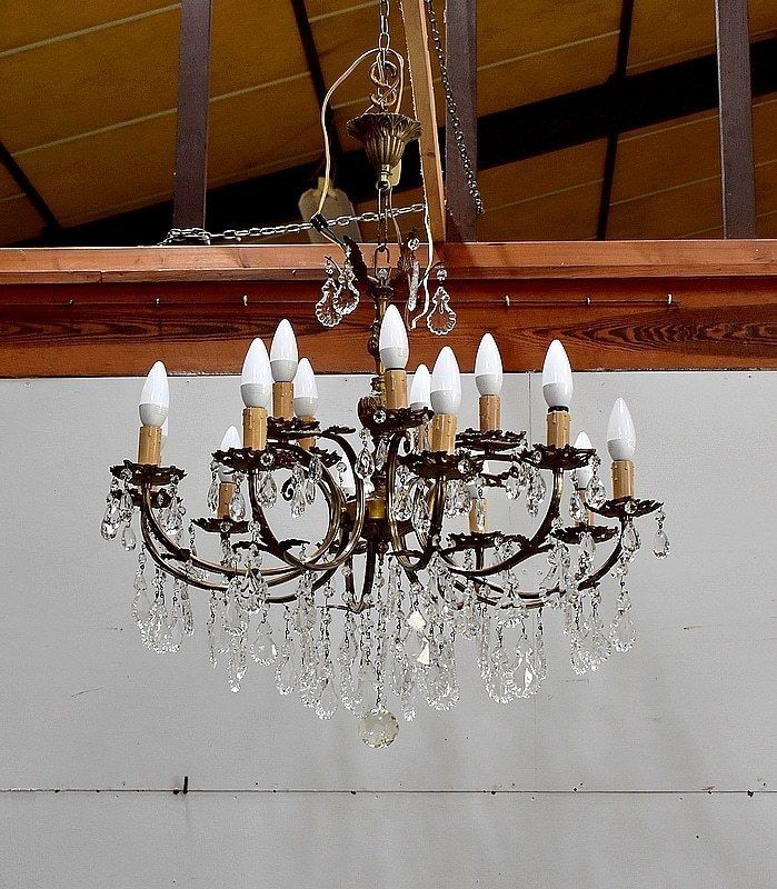 Crystal Chandelier   Mid 20th