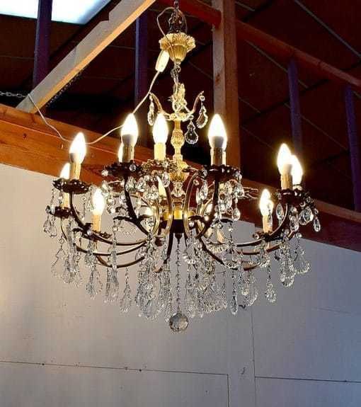 Crystal Chandelier   Mid 20th photo Lighting