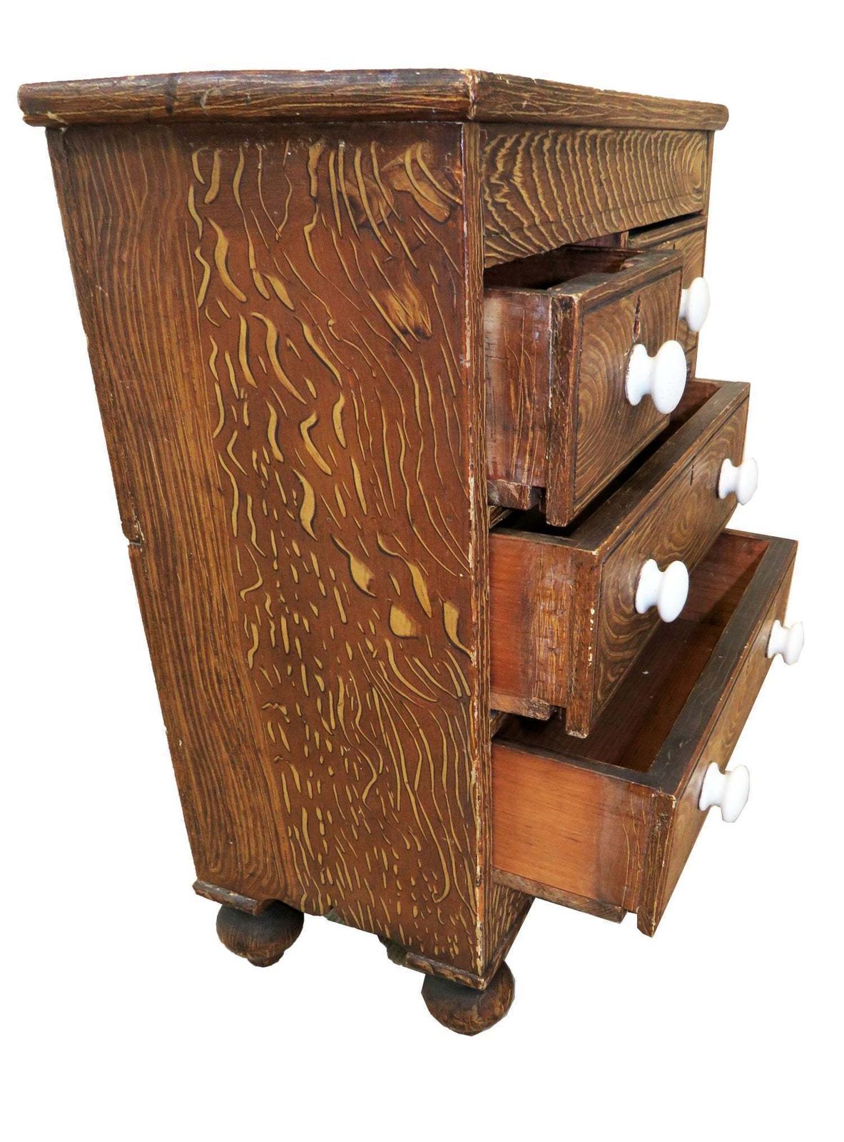 19th Century Victorian Painted Pine Miniature Apprentice Chest Of Drawers (England, Circa 1880) photo furniture