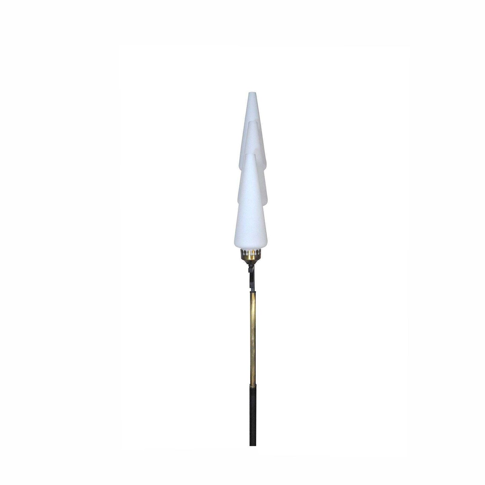 Stilnovo Italian Midcentury Floor Lamp In Brass And Opaline From The 1950s photo buy