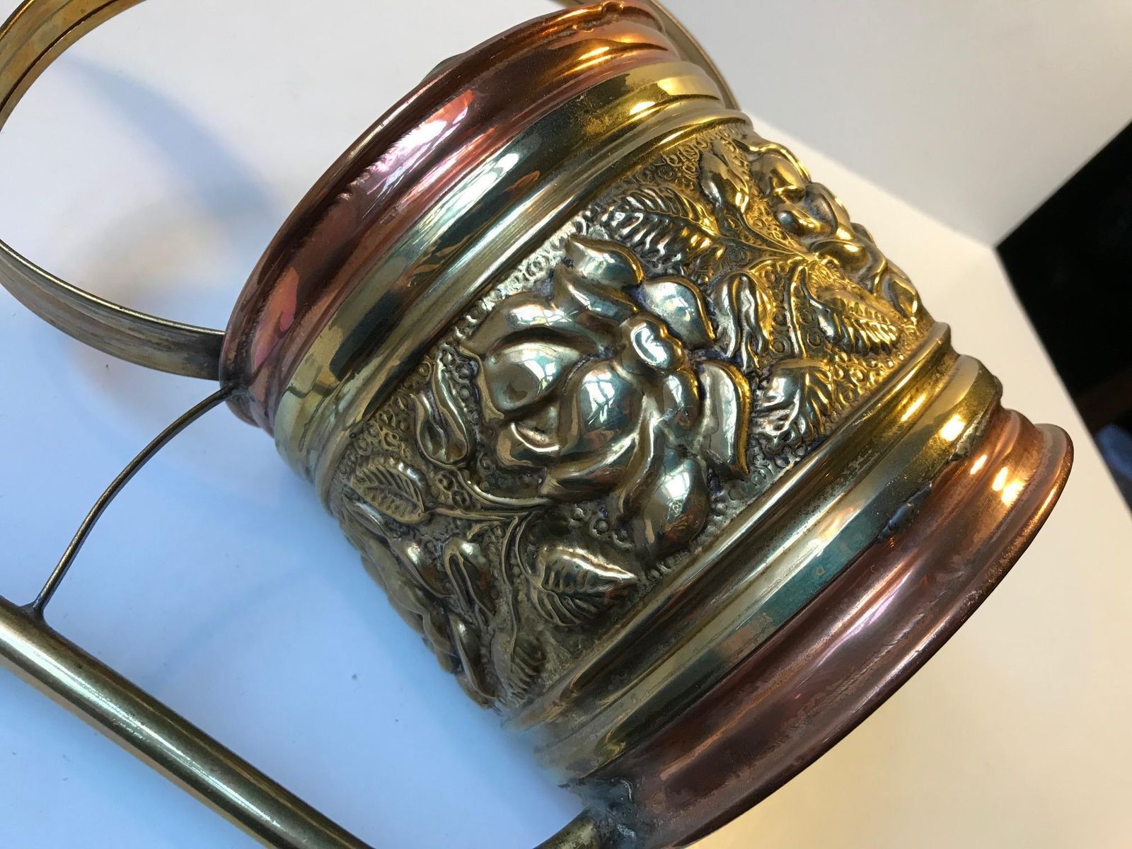 Antique English Watering Can In Copper And Brass photo 358.0