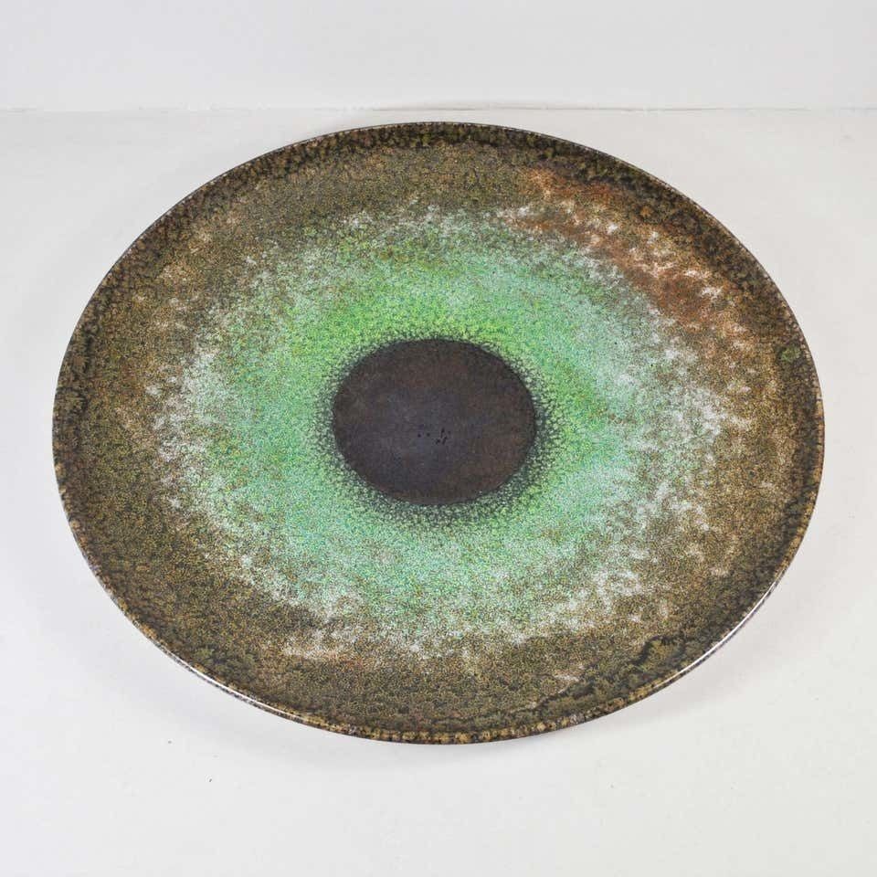 Italian Midcentury Large Ornamental Plate Centerpiece From The 1970s photo furniture