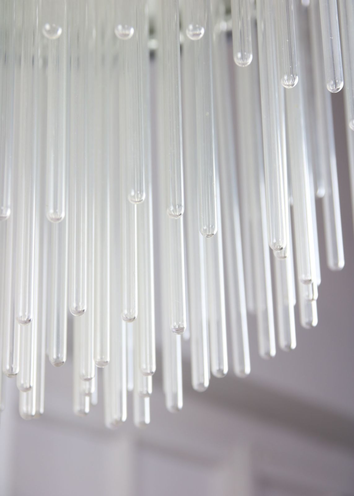 Minimalist Hand Blown Glass Chandelier, 1 Of 15, 1970s photo vintage