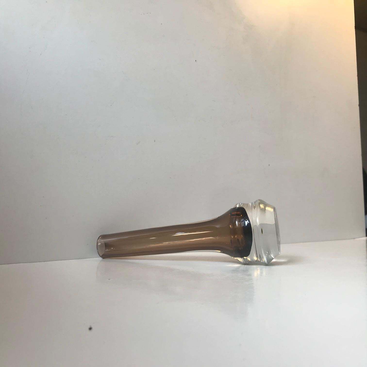 Scandinavian Sommerso Glass Vase By Josef Schott For Smålandshyttan, 1960s photo furniture