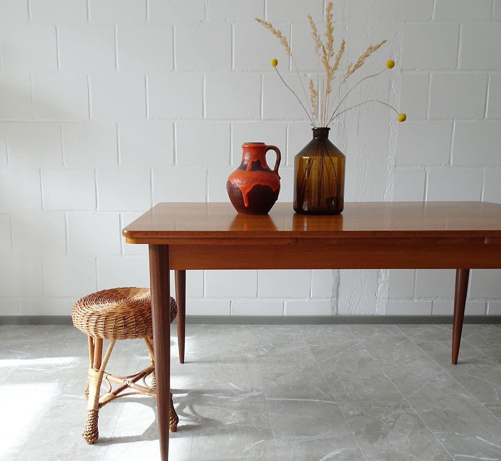 Carstens Vase In Brown Orange, Mid Century Handle Vase, Carstens Tönnieshof Jug Vase photo 85.0