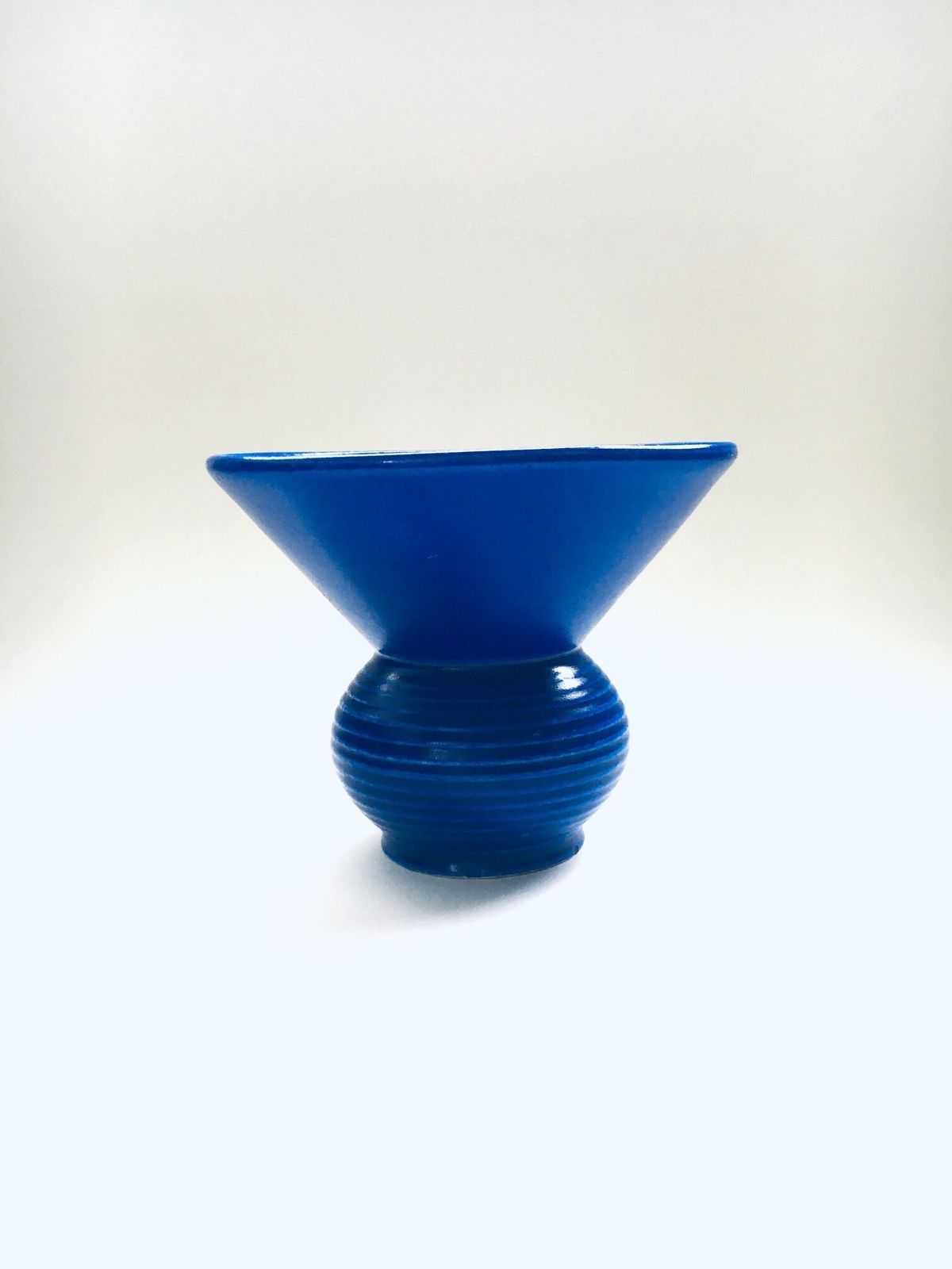 Postmodern Design Ceramic Vase In Yves Klein Blue, West Germany 1960s photo furniture