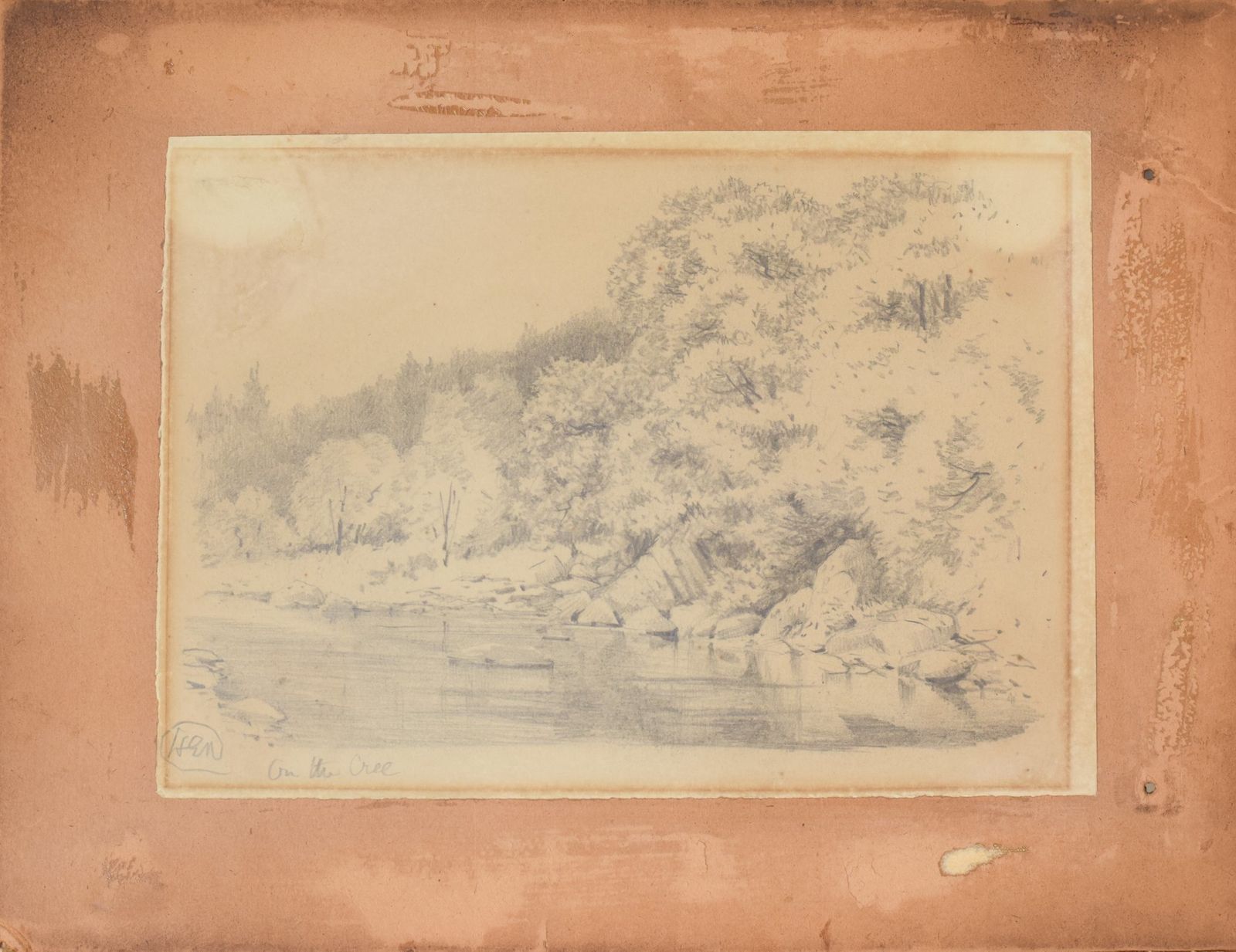 'On The Cree' Landscape Drawing Of A River photo furniture