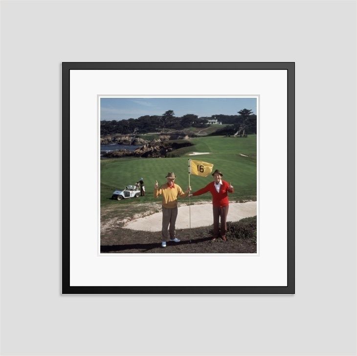 Slim Aarons 'Golfing Pals' 1977 C Type Print Framed In Black