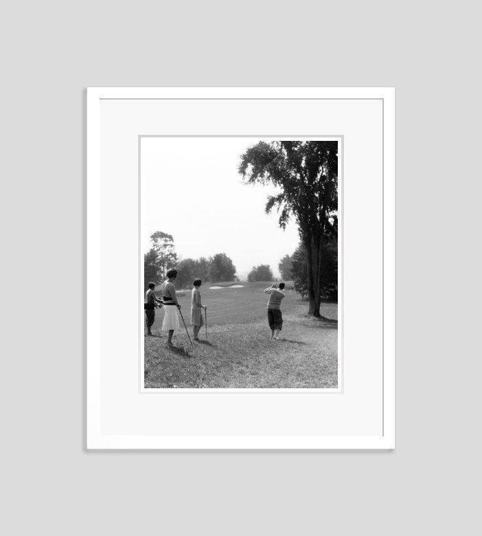 'Down The Fairway' 1929 Archival Pigment Print Framed In White