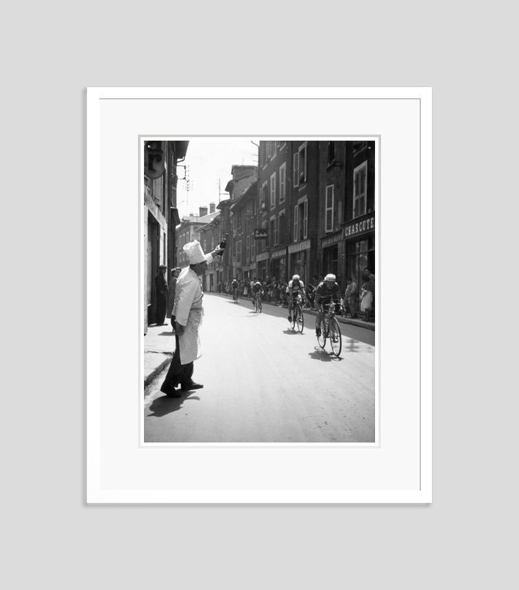 'Chef Toasts Tour' 1951 Oversize Silver Gelatin Print Framed In White
