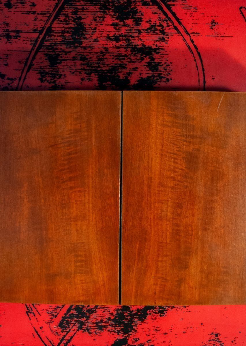 Italian Wooden Mobile Wall Unit With Bar Cabinet Decorated With Boiserie, 1958 photo Furniture