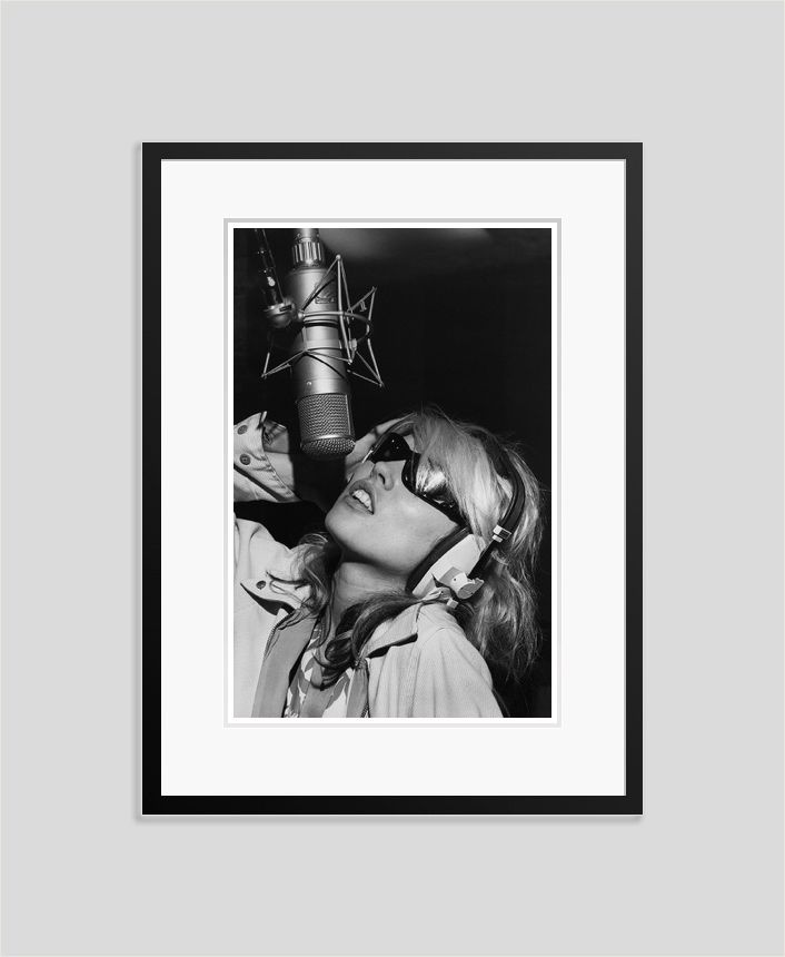 ‘ Debbie Harry Recording '  1978 By Martyn Goddard Giclee Print Framed In Black