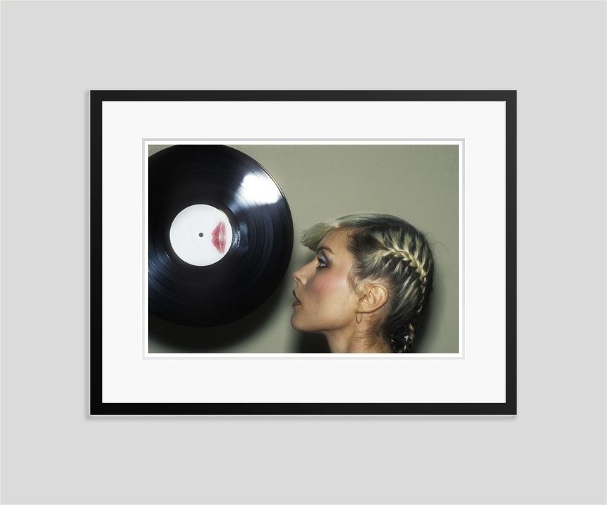 ‘ Vinyl Blondie ' 1978 By Martyn Goddard Giclee Print Framed In Black