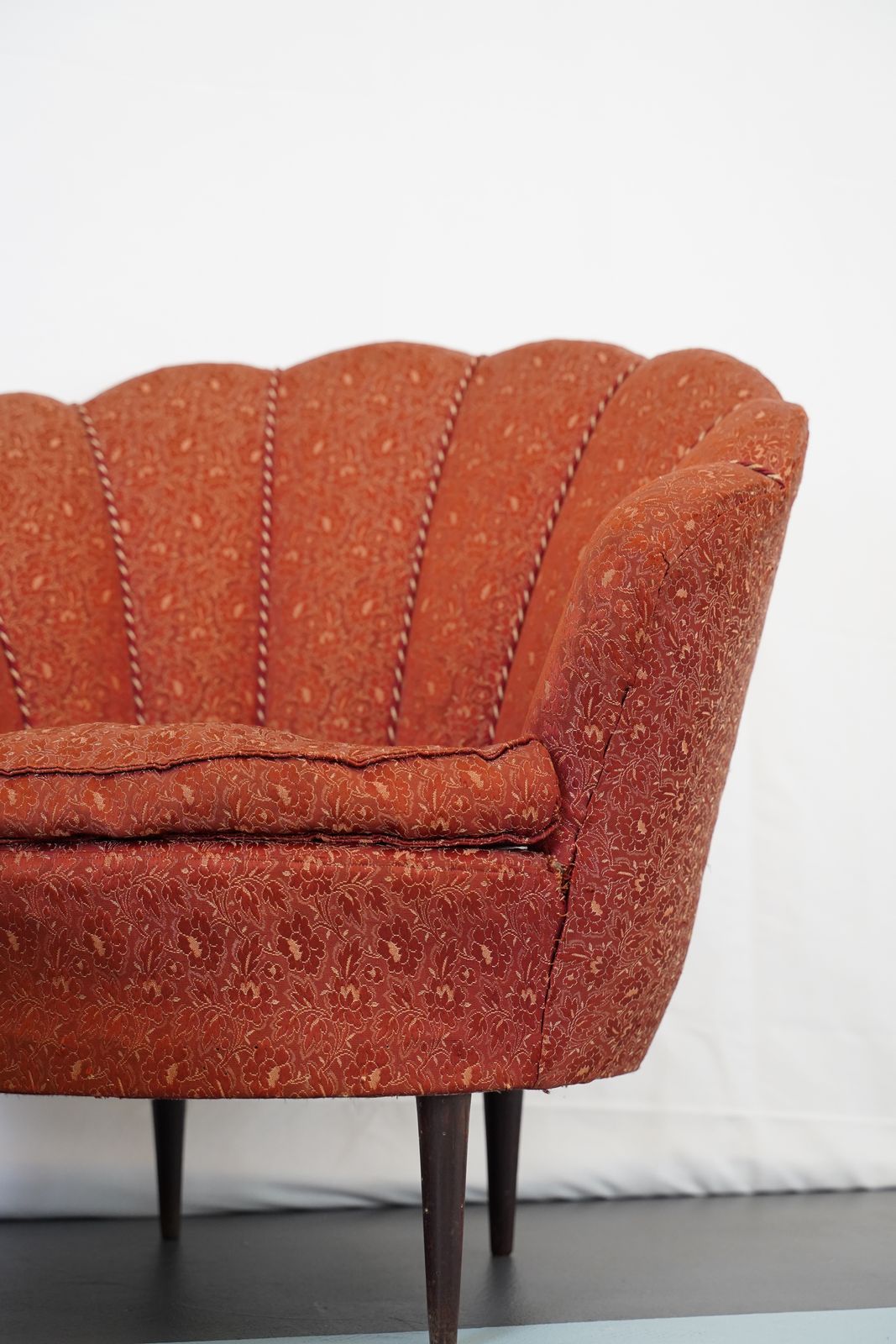 photo for sale Set Of Two Armchairs And One Ottoman In The Manner Of Gio Ponti, Italy 50s.