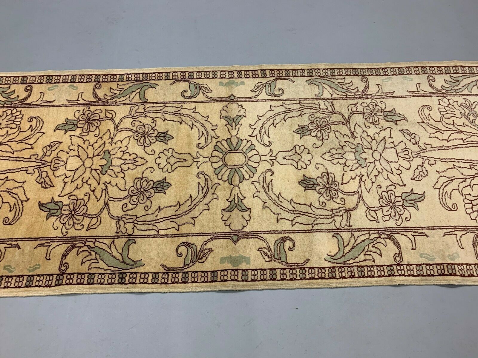 Long Ziegler Runner 313x86 Cm, Afghan Chobi Rug, Red Green Beige photo 675.0