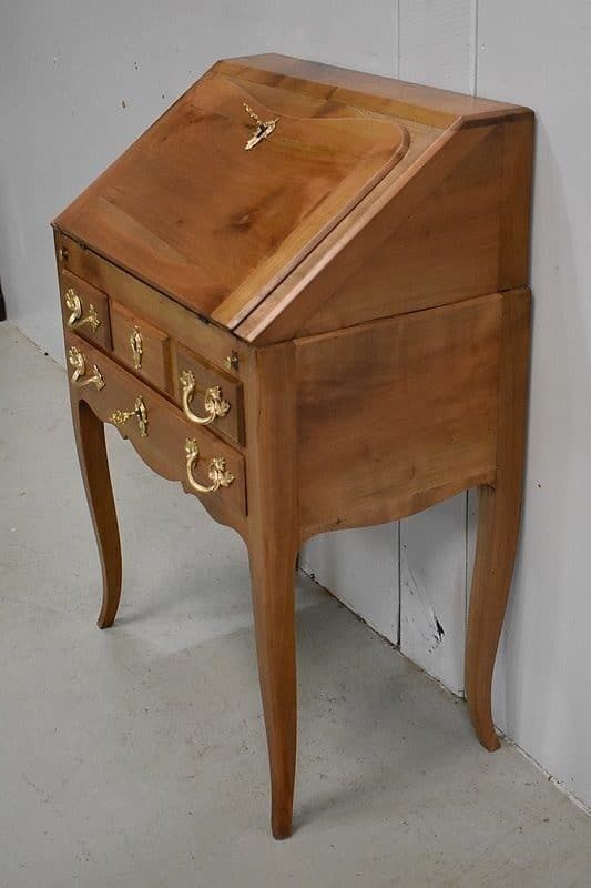 Small Cherrywood Sloping Desk, Louis XV Style, Late 19th Century photo Furniture