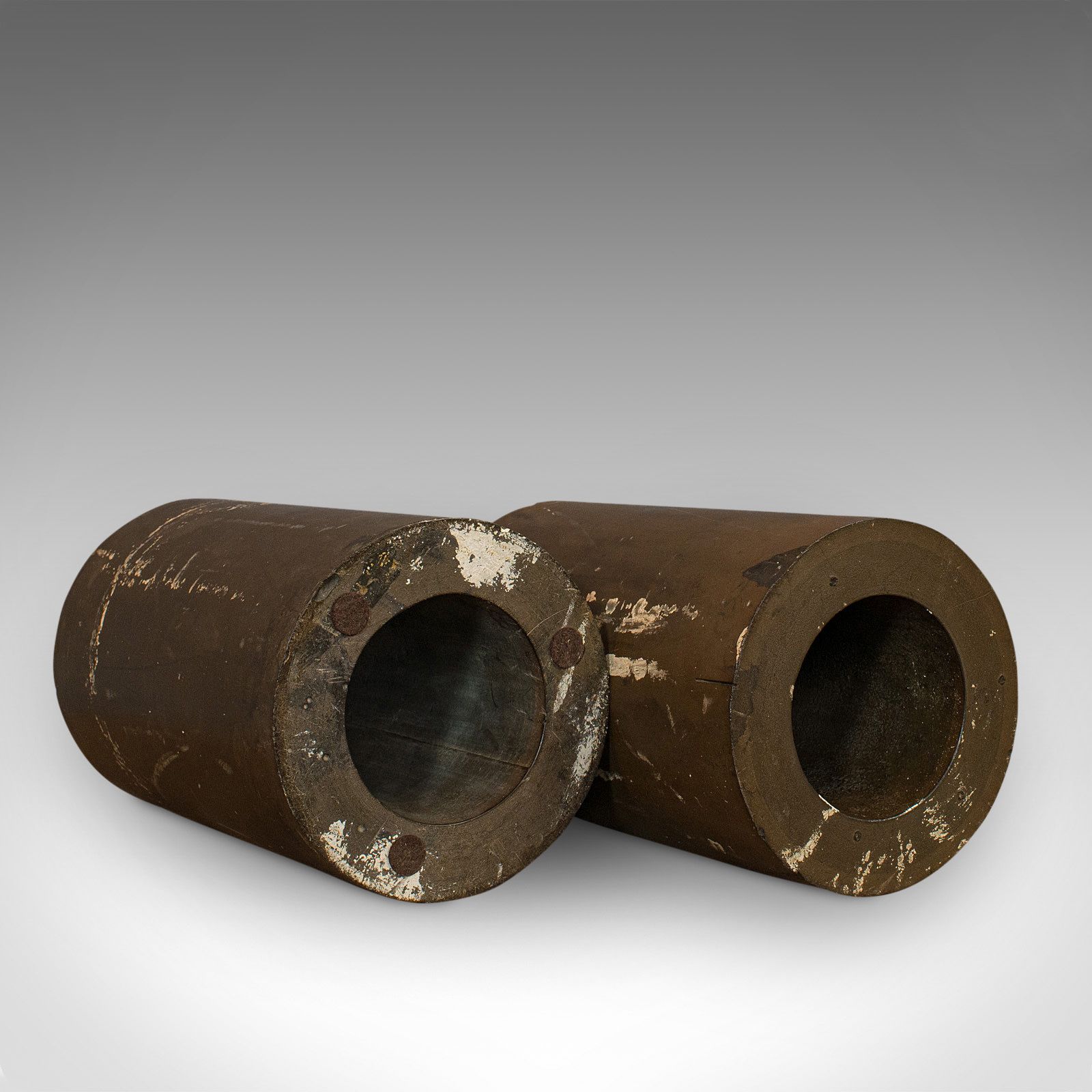 Vintage Pair Of Industrial Rollers, English, Ceramic, Vase, Cooler, Circa 1950 photo for sale